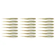 3x 7PK 3.75In Rapala Crush City The Jerk Soft Plastic Minnow Lures - Glow Shad