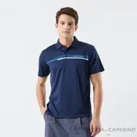 在飛比找momo購物網優惠-【ROBERTA 諾貝達】男裝 運動風短袖POLO衫-深藍(