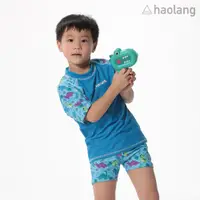 在飛比找蝦皮商城優惠-Haolang 可愛恐龍男童短袖泳衣(上衣)/防曬泳衣/兒童