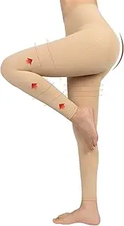 MD FootThera Medical Compression Pantyhose for Women 8-15mmHg, Graduated Support Footless Circulation Compression Legging