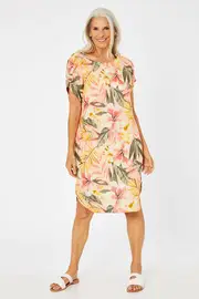 Tropical Print Dress--GOR-39467