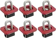 6Pcs Set Truck Bed Tie Down Anchors Stainless Steel Bull Rings 1000lbs Replacement for Silverado 2007 2021 Colorado 2015 2021 Sierra 2007 2021 Canyon 2015 2021 (Red)