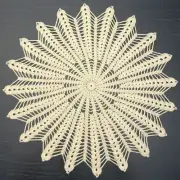 46 cm, 18.1“, Beige, Halloween, Crochet Spider Web Doily, ogrc30, 331