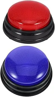 Yardwe 2pcs Game Show Buzzers with Light and Alarm Voice Buttons for Party Interactive Button for Trivia Family Games and Competitive Fun