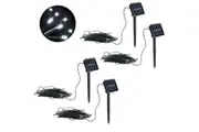 4x Lenoxx 300 Outdoor Solar Power String Fairy LED Lights Christmas Party White