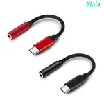 BLALA USB C 耳機插孔適配器 C 型公頭至 3.5MM 母輔助音頻電纜