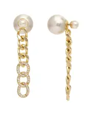 Rivka Friedman 18K Plated 7.2mm-16mm Pearl Earrings