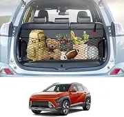 Karltys Envelope Style Cargo Net for Hyundai Kona 2024 2025, Heavy Duty Rear Trunk Mesh Cargo Net for 2025 Kona Accessories, Elastic Nylon Mesh Storage Netting Organizer