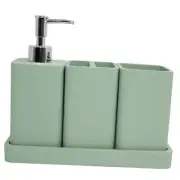Bathroom Accessories Set, 4 Pcs Bathroom Accessory Set, Soap Dispenser, Green