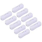 Inline Cord Switch AC 250V 2A SPST Lamp Light Rocker Switch White 10pcs