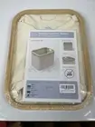 50L Bamboo Storage Basket | Laundry Hamper, Folding Bamboo Frame Fabric Shelf...