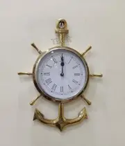 Vintage Marine Brass Ship Wall Porthole Clock-Analog Clock-Nautical Clock-Home
