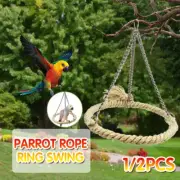 Bird Rope Ring Swing Toy Budgie Cockatiel Cage Hammock Perch Parrot Bird Toy AU