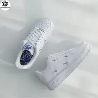 在飛比找蝦皮購物優惠-Nike Air Force 1 小銀勾 四勾 全白 泫雅 