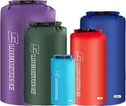 [FENIRO] Waterproof Dry Sacks Pack of 5 Lightweight Waterproof Storage Dry Bags for Outdoor Camping Boating Hiking Rafting (5)