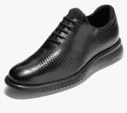 Cole Haan 2.ZeroGrand Laser Wingtip Oxfords / Black Leather / Mens / New