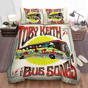 v3397 Bed Sheets Toby Keith Bus Songs Duvet Cover Set Bedclothes Pillowcase Bed Sheets IU3397