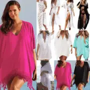 Womens Bikini Cover-up Swimwear Beach Wrap Skirt Sarong Kimono Kaftan Dress-