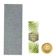 Bamboo Bath Mat Grey Approx. 48 x 16 Inches and Wooden Soap Dish