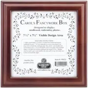 Sudberry House Mahogany Carol's Fancywork Box 9.5"X9.5"X2.75-Design Area 7-1/2"X