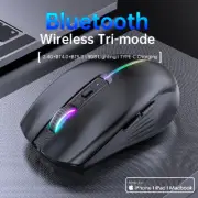 Type-c Rechargeable Wireless Mouse Bluetooth Mouse RGB USB Ergonomic Mouse