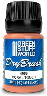 Green staff world GSWD-4089 Dry Brush Paint, Coral Orange, 1.0 fl oz (30 ml), Model Paint