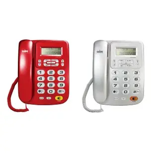 HT-W1002L 聲寶來電顯示有線電話機~紅/銀(無長控鎖)