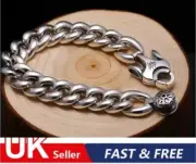 Men's Gents Heavy Polished Stainless Steel Large Cuban Curb Link Chain Bracelet