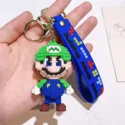Luigi - Super Mario Bros 3D Rubber Keychain - Building Blocks