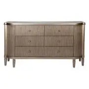 NEW Cafe Lighting Arielle 6 Drawer Chest Antique Gold