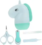 HAMPPLIES 4pcs Manicure Tool with Ergonomic Handles Nail Clipper Nail Scissors Tweezers Essentials Design