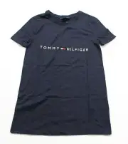 Tommy Hilfiger Women's Embroidered Tommy Logo T-Shirt LV5 Sky Captain Size 2XS