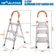 3 Step Ladder Multi Purpose Non Slip Light Weight Foldable for Household Office