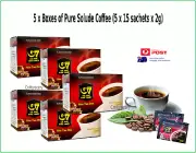 5x Trung Nguyen G7 Vietnamese Instant Black Coffee 100% Pure Soluble