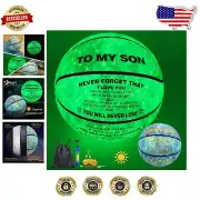 Fluorescent Basketball - Size 7 Glow in the Dark Ball, Eco-Friendly and Durable