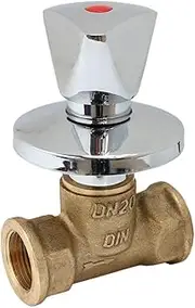 Flush-Mounted Valve 3/4 Inch Internal Thread x 3/4 Inch Female with Rosette and Shell Cover