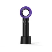 Mini Handheld Bladeless Usb Charging Fan Detachable Base Ventilator Purple Portable Fans