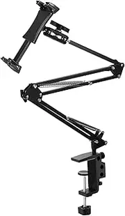 Foldable Phone Tablet Mount Holder – Aluminum Universal Flexible Tablet Bracket Mount Holder Adjustable and Compatible with 4-13 Inches Smartphones Tablets iPad/iPad Air/iPad Pro/Nintendo Switch