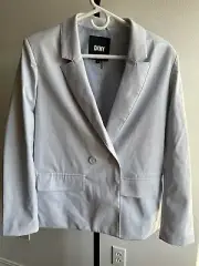 Dkny Xs Pleather Blazer Jacket