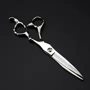 Barber Hair Cutting, 6 Inch Professional 440c Steel Scissor Silver Cutting Barber Tools Haircut Thinning Shears Hairdresser