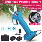 Cordless Pruning Shears 30mm Secateur Branch Scissor Cutter Pruner +2 Battery