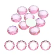 Flat Back Round Acrylic Rhinestones,40mm Light pink Flatback Crystal 10Pcs