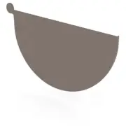 VIC NEW Stratco Half Round Gutter Stop End Banyan Brown