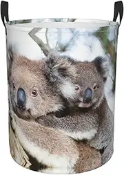 Koala Bear print Laundry Basket,Collapsible Storage Basket,Household Storage for Clothes, Linens, Sheets, Toys