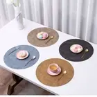 Anti Slip Dining Table Place Mats PU Leather Coaster Placemats Household