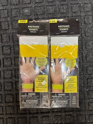 Glow Under Black Light Water Resistant 750 Ct Party Wristbands