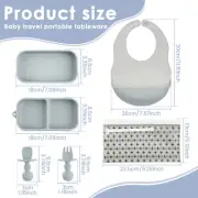 6Pcs Silicone Baby Weaning Set Baby Feeding Set With Suction Cup Portable guhGo