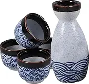 Ceramic Japanese Sake Cup Set Cups Pot Glazed Sake Serving Set for Tea Parties Decor Gatherings