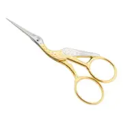 ALPEN HANDMADE PROFESSIONAL EMBROIDERY STORK SCISSORS 4.5" GOLD PLATED