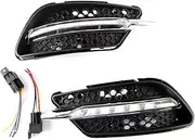 LED DRL Daytime Running Light Front Fog Lamps Assembly Accessories Compatible With Mercedes Benz W204 AMG 2008 2009 2010 2011